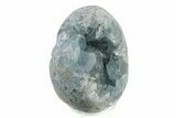 Crystal Filled Celestine (Celestite) Egg Geode - Madagascar #241882-1